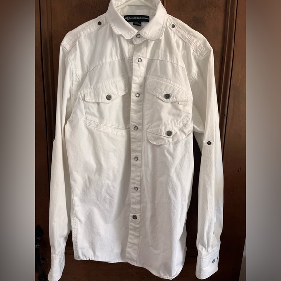 MENS MARC BUCHANAN LONG SLEEVE PEARL SNAP SHIRT - Picture 1 of 5